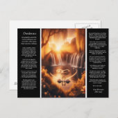 Desiderata Waterval: Gouden Romance Herfsten Briefkaart (Voorkant / Achterkant)