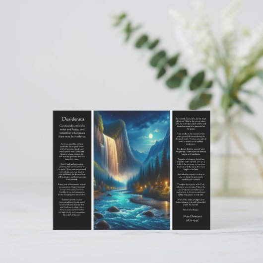 Desiderata Waterval Journey Briefkaart (Staand voorkant)