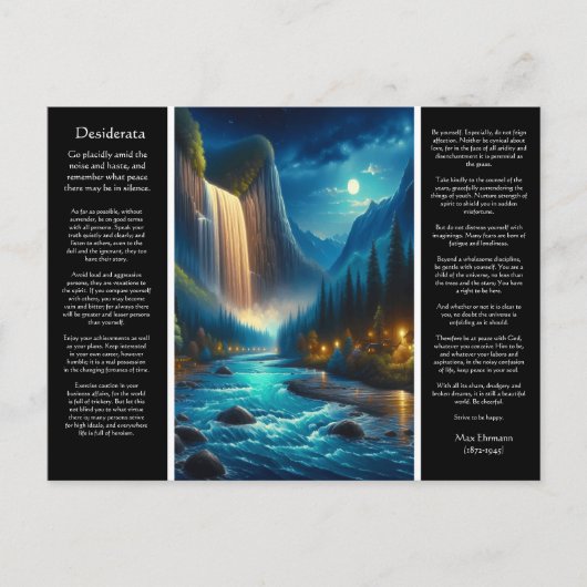 Desiderata Waterval Journey Briefkaart (Voorkant)