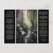 Desiderata waterval: kersenbloesems en zwanen briefkaart (Voorkant)