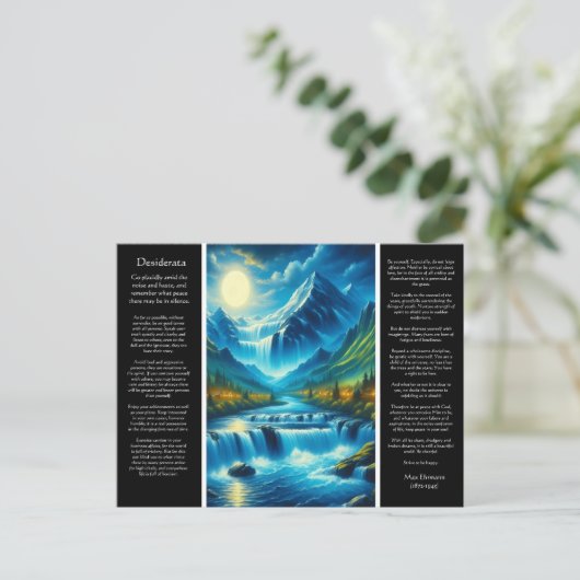 Desiderata Waterval Light Briefkaart (Staand voorkant)