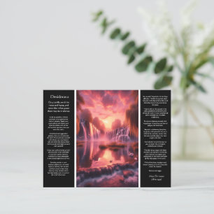 Desiderata Waterval: Mirror Lake Pink Sky Romance Briefkaart