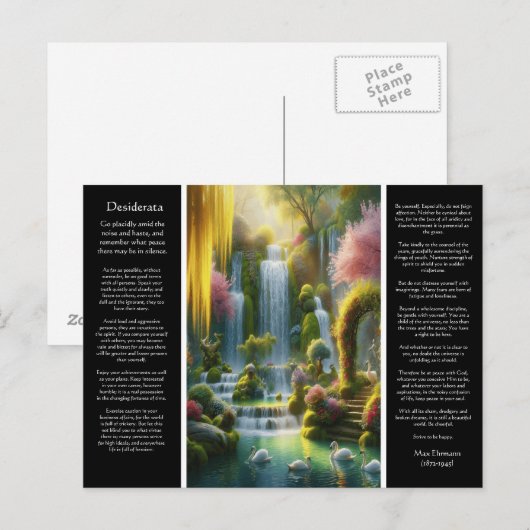 Desiderata Waterval: Oase van licht en liefde Briefkaart (Voorkant / Achterkant)