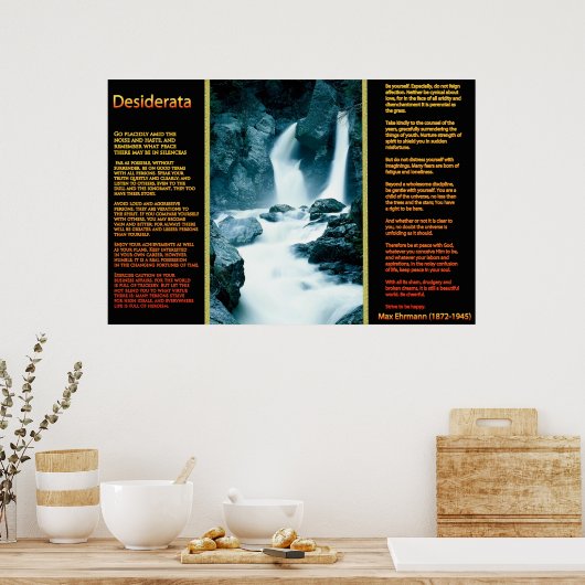 DESIDERATA Waterval Oranje Posters 11 (Keuken)