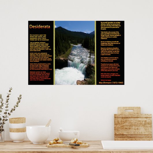 DESIDERATA Waterval Oranje Posters 8 (Keuken)