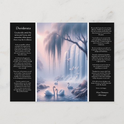 Desiderata Waterval: Pastel licht vrede Briefkaart (Voorkant)