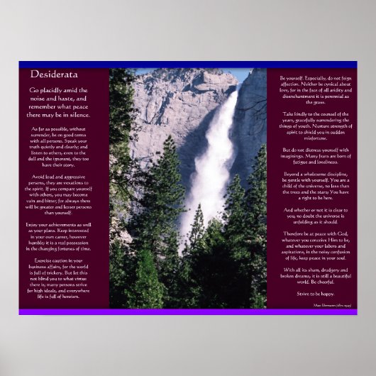 DESIDERATA Waterval Posters 2 (Voorkant)