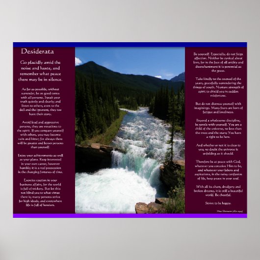 DESIDERATA Waterval Posters 8 (Voorkant)
