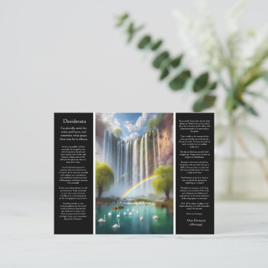 Desiderata Waterval Rainbow's Gleam, Falling Love Briefkaart (Staand voorkant)