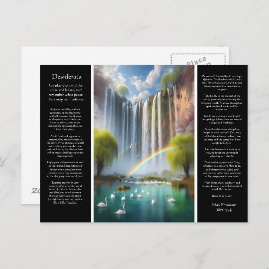 Desiderata Waterval Rainbow's Gleam, Falling Love Briefkaart (Voorkant / Achterkant)