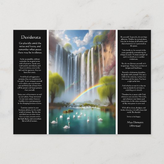 Desiderata Waterval Rainbow's Gleam, Falling Love Briefkaart (Voorkant)