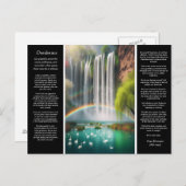 Desiderata Waterval: Regenboog over vallende liefd Briefkaart (Voorkant / Achterkant)