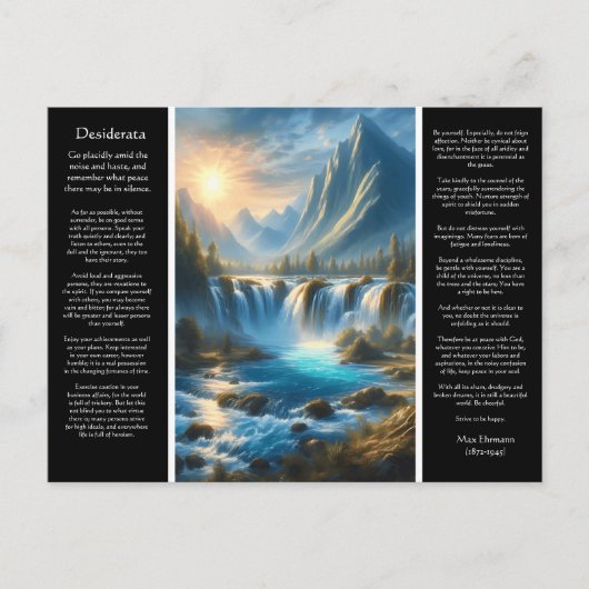Desiderata Waterval Rust Briefkaart (Voorkant)