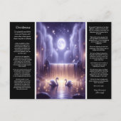 Desiderata waterval: rustige zwaan gloed briefkaart (Voorkant)