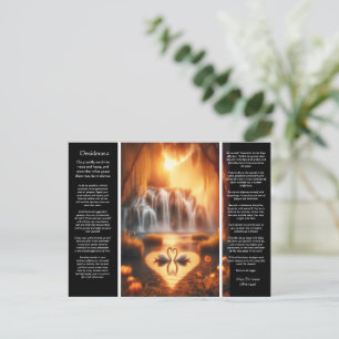 Desiderata-waterval: rustige zwaan gloed briefkaart