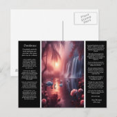 Desiderata Waterval: Serene Duskfall Valley Briefkaart (Voorkant / Achterkant)