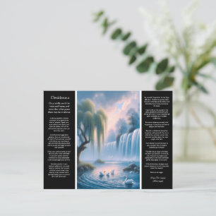 Desiderata Waterval: Serene Pastel Motion Briefkaart