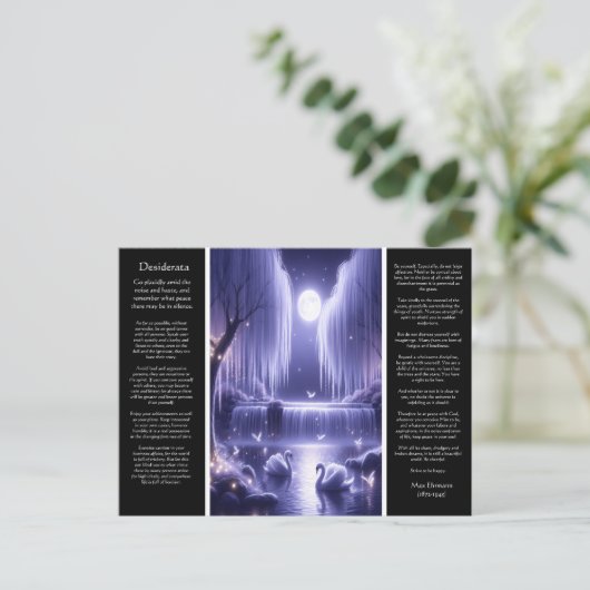 Desiderata Waterval: Stralende Bloom Herfsten Briefkaart (Staand voorkant)