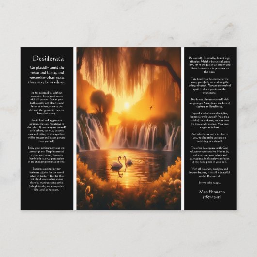 Desiderata Waterval: Sunset Glow Cascade Briefkaart (Voorkant)