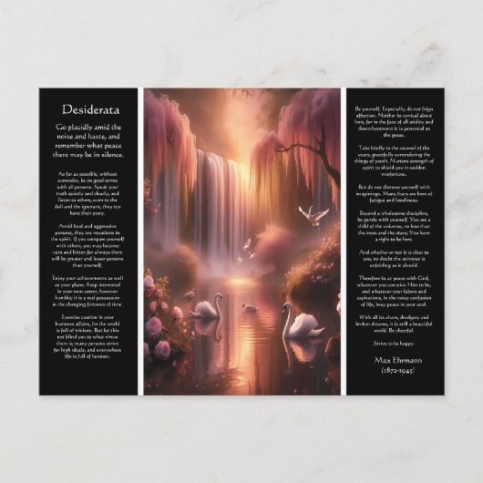 Desiderata Waterval: Vallei van de stille schemeri Briefkaart (Voorkant)