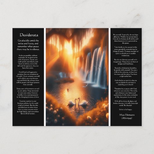 Desiderata Waterval: Willow Heart Herfsten Briefkaart (Voorkant)