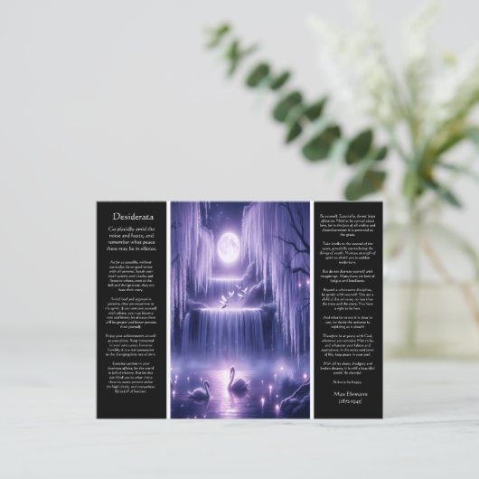 Desiderata Waterval: Willow Heart Herfsten Briefkaart (Staand voorkant)