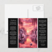 Desiderata Waterval: Zwanen bij zonsondergang, ref Briefkaart (Voorkant / Achterkant)