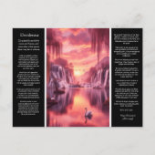 Desiderata Waterval: Zwanen bij zonsondergang, ref Briefkaart (Voorkant)