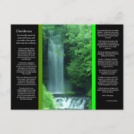 DESIDERATA Watervallen Briefkaart