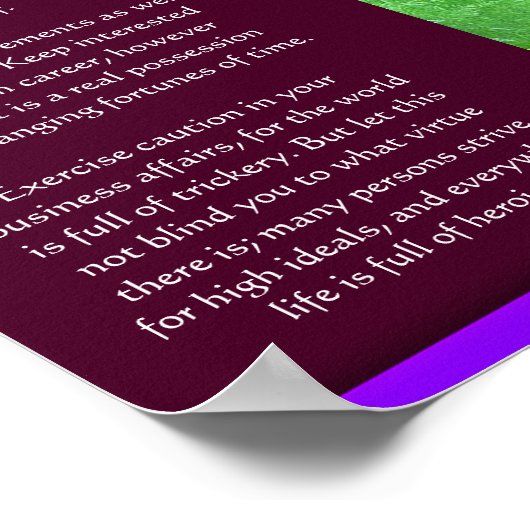 DESIDERATA WatervalPosters Poster (Hoek)