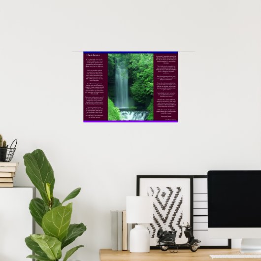 DESIDERATA WatervalPosters Poster (Thuiskantoor)