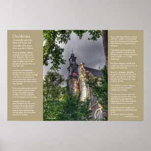 Desiderata - Westerkerk, Prinsengracht, Amsterdam Poster