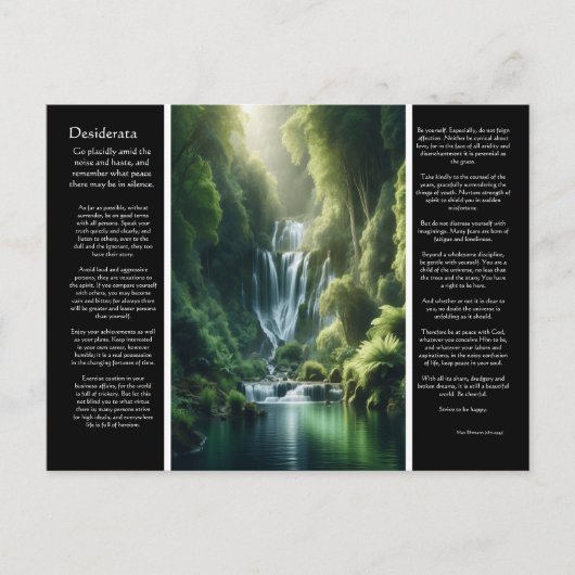 Desiderata Whispers of the Wild: het lied van de w Briefkaart (Voorkant)