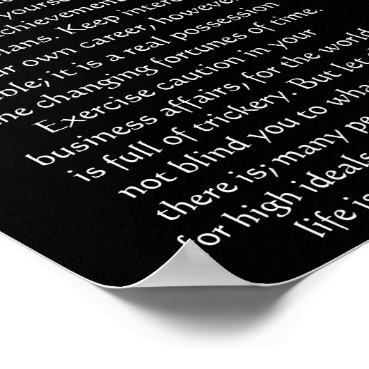 Desiderata Whispers of the Wild: het lied van de w Poster (Hoek)