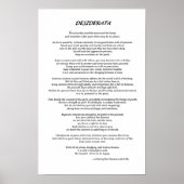 Desiderata White Poster (Voorkant)