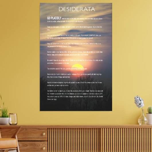 DESIDERATA Winter Sun Canvas Afdruk (Insitu (Woonkamer))
