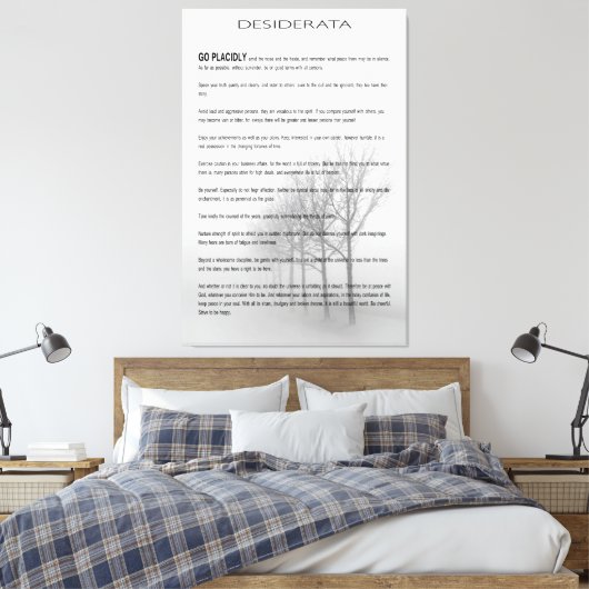 DESIDERATA Winter Trees Canvas Afdruk (Insitu (Slaapkamer))