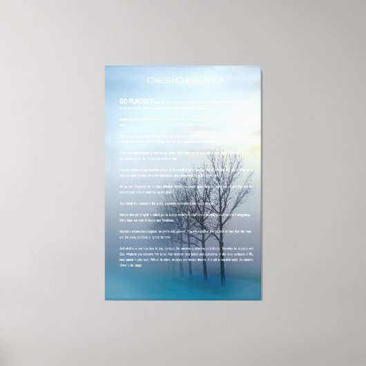DESIDERATA Winter Trees Canvas Afdruk (Voorkant)