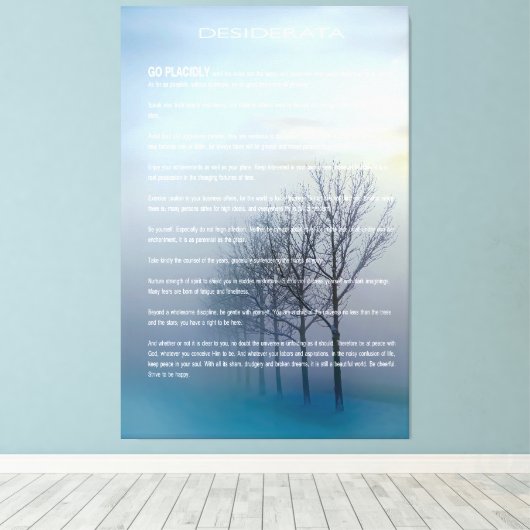 DESIDERATA Winter Trees Canvas Afdruk (Insitu (Houten vloer))