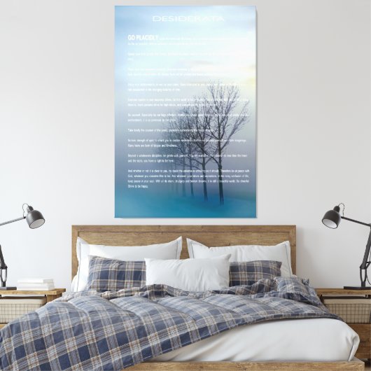 DESIDERATA Winter Trees Canvas Afdruk (Insitu (Slaapkamer))
