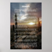DESIDERATA-woestijn Poster (Voorkant)