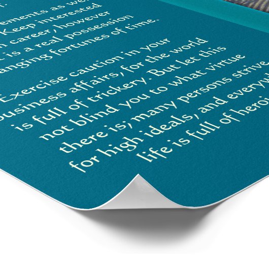 DESIDERATA-woestijngebied Posters (Hoek)