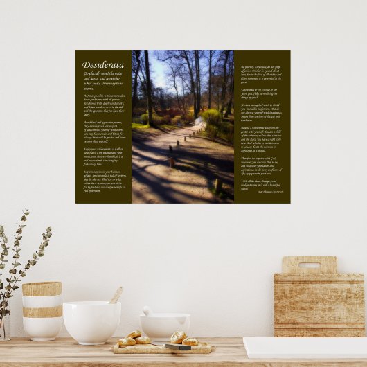 Desiderata - Woodland Bridge Path Poster (Keuken)