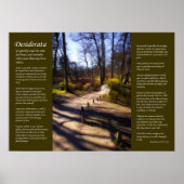 Desiderata - Woodland Bridge Path Poster (Voorkant)