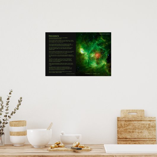 Desiderata - Wreath Nebula, Barnard 3, Milky Way Poster (Keuken)