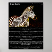 Desiderata Zibra Poster (Voorkant)