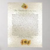 DESIDERATA Zonnebloemen Poster (Voorkant)
