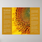 Desiderata - Zonnebloemzaad Poster (Voorkant)