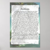 DESIDERATA Zorgvuldige palmbedekking Poster (Voorkant)