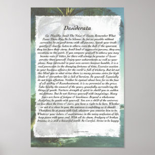 DESIDERATA Zorgvuldige palmbedekking Poster